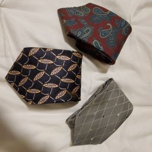 3 men's silk ties (bundle of 3)